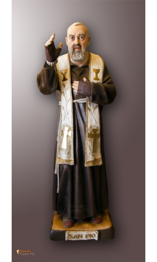 Statua Padre Pio Benedicente con stola 180cm